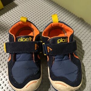 PLAE Kids Sneakers - Navy and Bright Orange